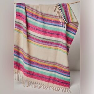 Free people SKYE a stripe blanket 60”x51” without fringe sealed in bag